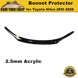 Image of Bonnet Protector Guard for Toyota Hilux 2015-2020 N80 SR SR5 Tint Black 