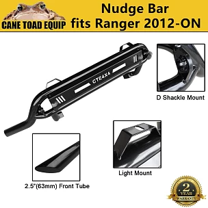 Image of Slim Nudge Bar fits Ranger PX123 2012-Onwards Light Bar Powder Coated Black 