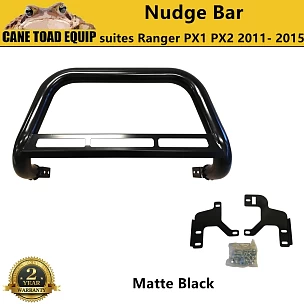 Image of Nudge Bar Steel Matte Black Grill Guard For Ford Ranger PX1 PX2 PX3 2012-2021