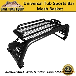 Image of Sports Bar Roof top Tub Rack universal Fits Hilux Ranger most ute half length Roll Bar