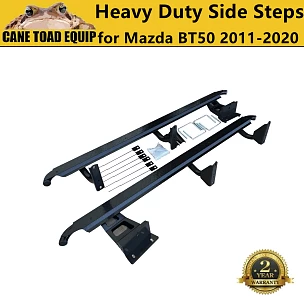 Image of Heavy Duty Steel Side Steps Rock Sliders for Mazda BT50 UP UR 2011-2020 Dual Cab B32P BT-50
