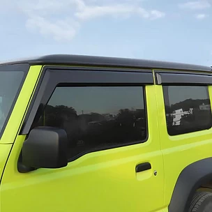 Image of Premium Weathershields fit Suzuki Jimny GJ 2018- Onwards Tinted Black Window Visors