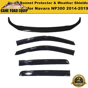 Image of Bonnet Protector & WeatherShields Window Visors suit Navara NP300 D23 2014-2020 Combo deal