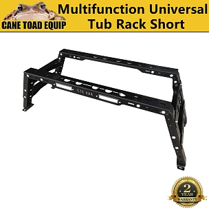 Image of Ute Universal Tub Rack Ladder Rack Roof Short Multifunction Cage 4X4 Steel Carrier